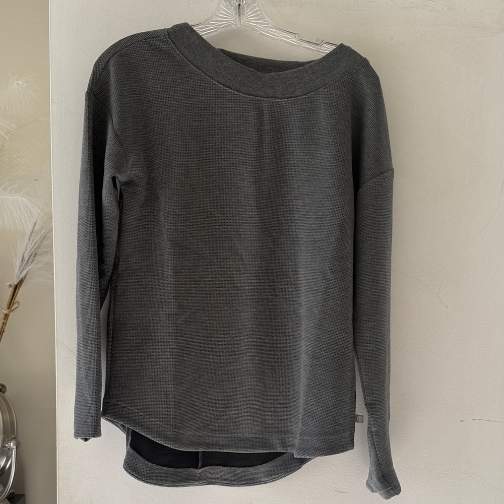T by Talbots Tech Waffle Open Back Pullover